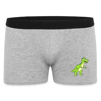 Funny Dear Laughing Dino Dinosaur T Rex - Men's Boxer Shorts - heather grey - Front