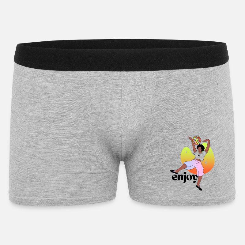 illustration de danse disco joyeuse - Boxer Homme - gris chiné
