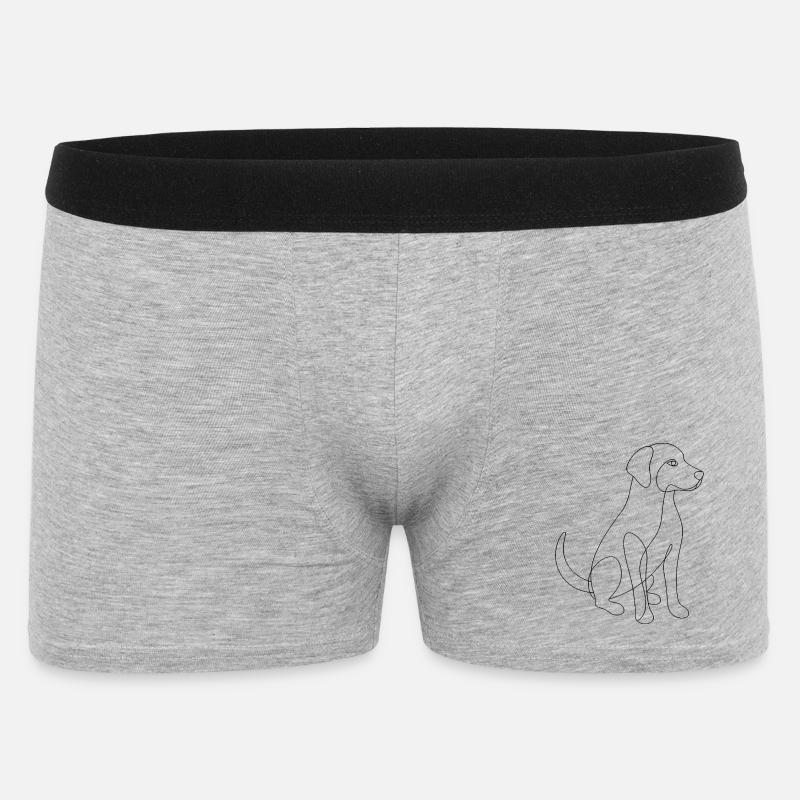 Dessin au trait - Chien - Boxer Homme - gris chiné