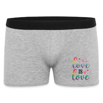 Mois de la fierté LGBT - Love is Love - Boxer Homme - gris chiné - Devant