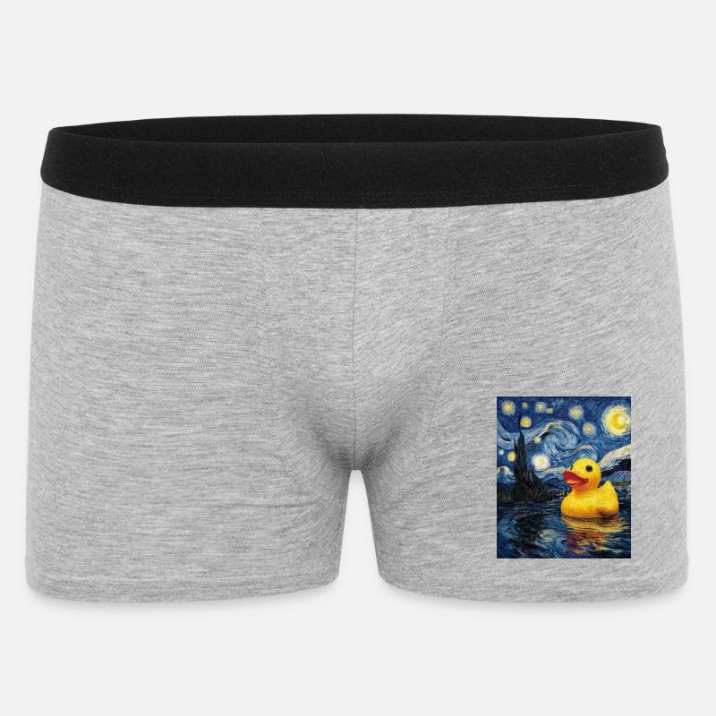 Quietscheentchen - Männer Boxer Shorts - Grau meliert