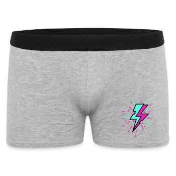 Retro Lightning Bolt Colorful Style - Men's Boxer Shorts - heather grey - Front