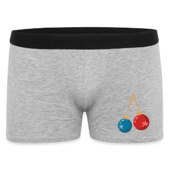 Conception de décoration de boules de Noël colorées - Boxer Homme - gris chiné - Devant
