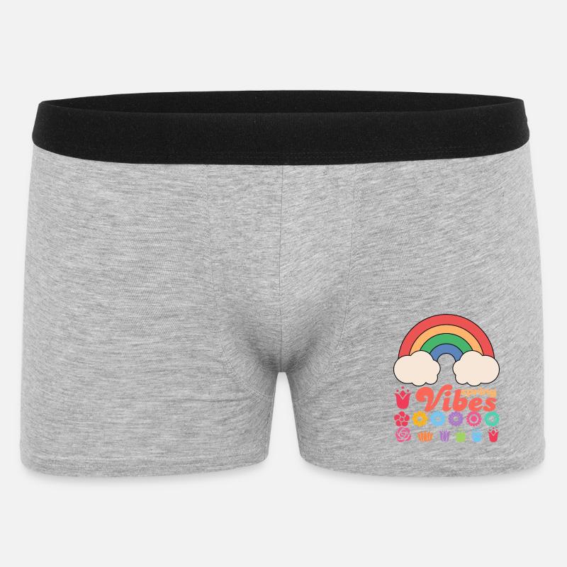 Spring Vibes - Männer Boxer Shorts - Grau meliert