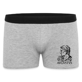 Augustus Roman Emperor "AVGVSTVS" History Tribute - Men's Boxer Shorts - heather grey - Front