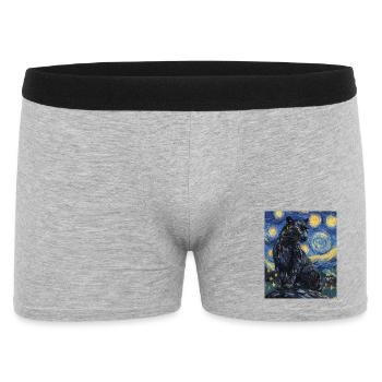 Panthère Nuit étoilée à la Van Gogh - Boxer Homme - gris chiné - Devant