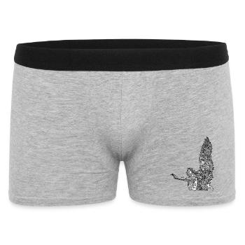 Engel - Männer Boxer Shorts - Grau meliert - Vorne
