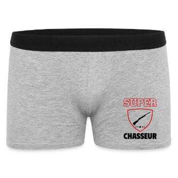 Super chasseur, fête des pères, noël - Boxer Homme - gris chiné - Devant