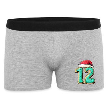 12 Number Cookie Christmas - Men's Boxer Shorts - heather grey - Front