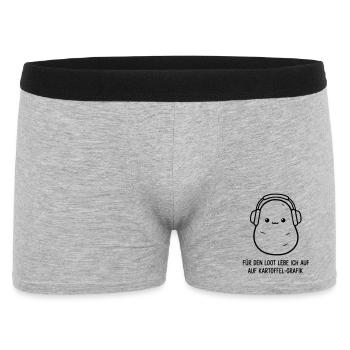 Patate gamer | Drôle de dicton pour les joueurs - Boxer Homme - gris chiné - Devant