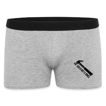 Dies ist keine Bohrhammergrafik - Männer Boxer Shorts - Grau meliert - Vorne