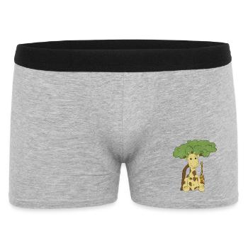 Afrika_Giraffe - Männer Boxer Shorts - Grau meliert - Vorne