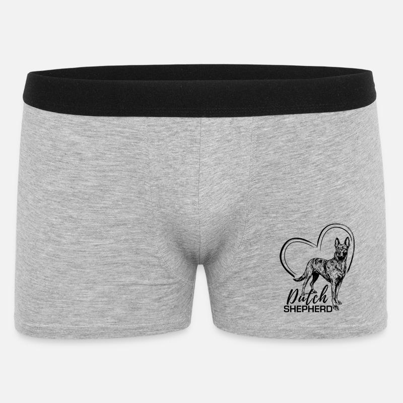 Dutchie - Holländischer Schäferhund - Männer Boxer Shorts - Grau meliert