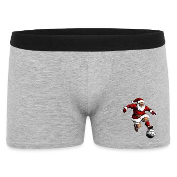 Footballer Christmas / Soccer Santa - Men's Boxer Shorts - heather grey - Front
