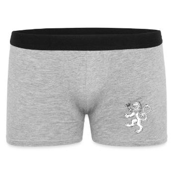 Aalto Asko Art Heraldic Lion White - Men's Boxer Shorts - heather grey - Front