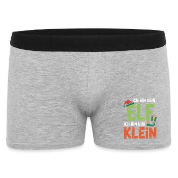 I'm not an elf, I'm just small - Men's Boxer Shorts - heather grey - Front