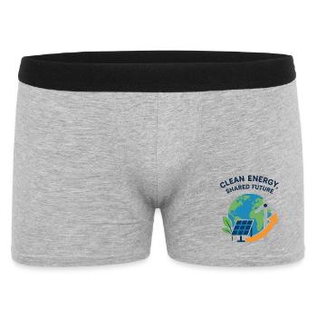 Planète Énergie : Planète d’énergie propre - Boxer Homme - gris chiné - Devant