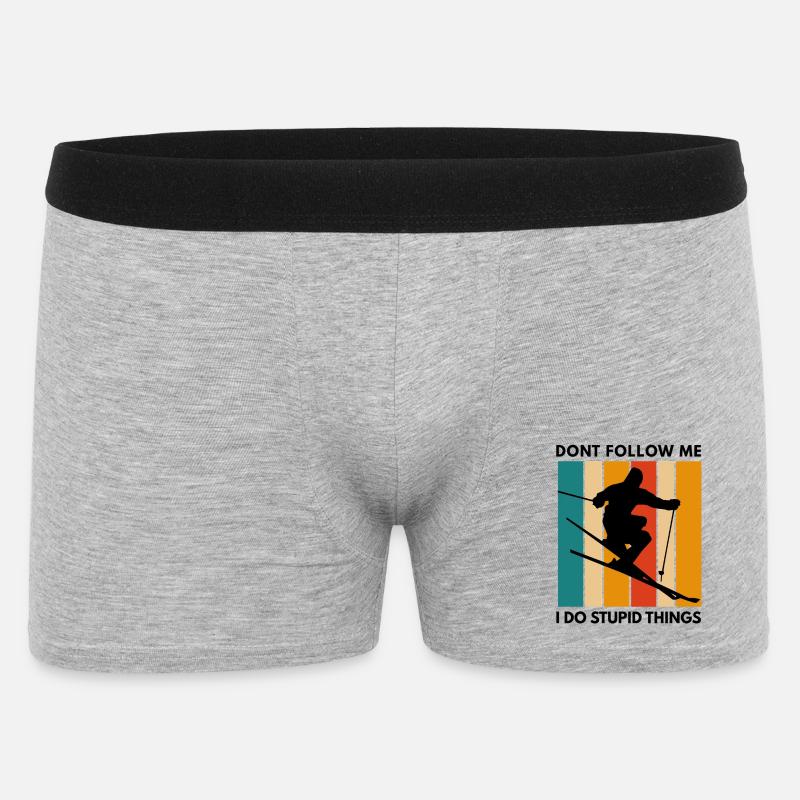 Non seguirmi, faccio cose stupide - Boxer da uomo - grigio melange