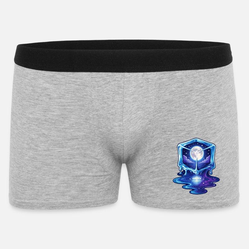 Kosmische Eiswürfel-Galaxie - Männer Boxer Shorts - Grau meliert