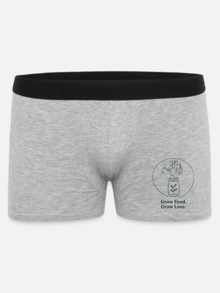 Ekologisk trädgårdsodling, hållbart jordbruk - Boxershorts Herr - gråmelerad
