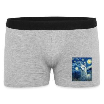 Lama Van Gogh Nuit étoilée - Boxer Homme - gris chiné - Devant
