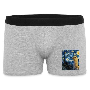 Lama Van Gogh Nuit étoilée - Boxer Homme - gris chiné - Devant