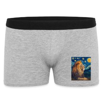 Lion Van Gogh - Men's Boxer Shorts - heather grey - Front