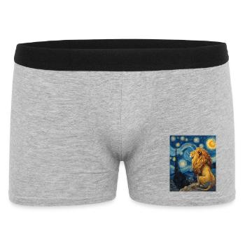 Lion Van Gogh - Men's Boxer Shorts - heather grey - Front