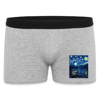 Otter Van Gogh - Men's Boxer Shorts - heather grey - Front