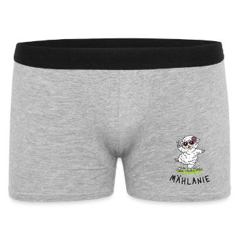 Mählanie – Mouton mouton dansant avec un jeu de mots - Boxer Homme - gris chiné - Devant