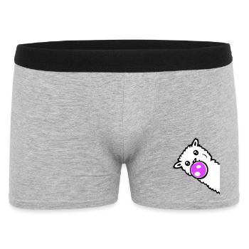 Llama Bubbles Side Edge Cool Cute Side - Men's Boxer Shorts - heather grey - Front