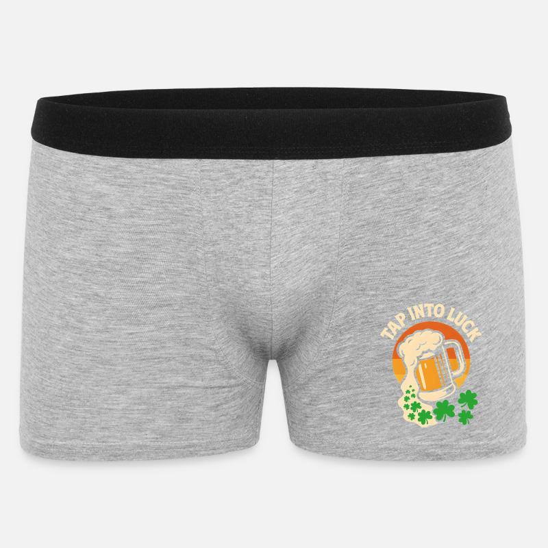 NUTZE DAS GLÜCK - Männer Boxer Shorts - Grau meliert