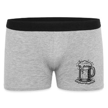 Beer Glass Symbol Beer - Men's Boxer Shorts - heather grey - Front