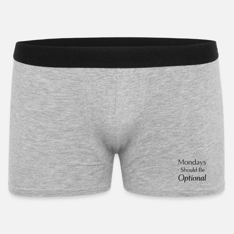 Le lundi devrait être optionnel - Boxer Homme - gris chiné