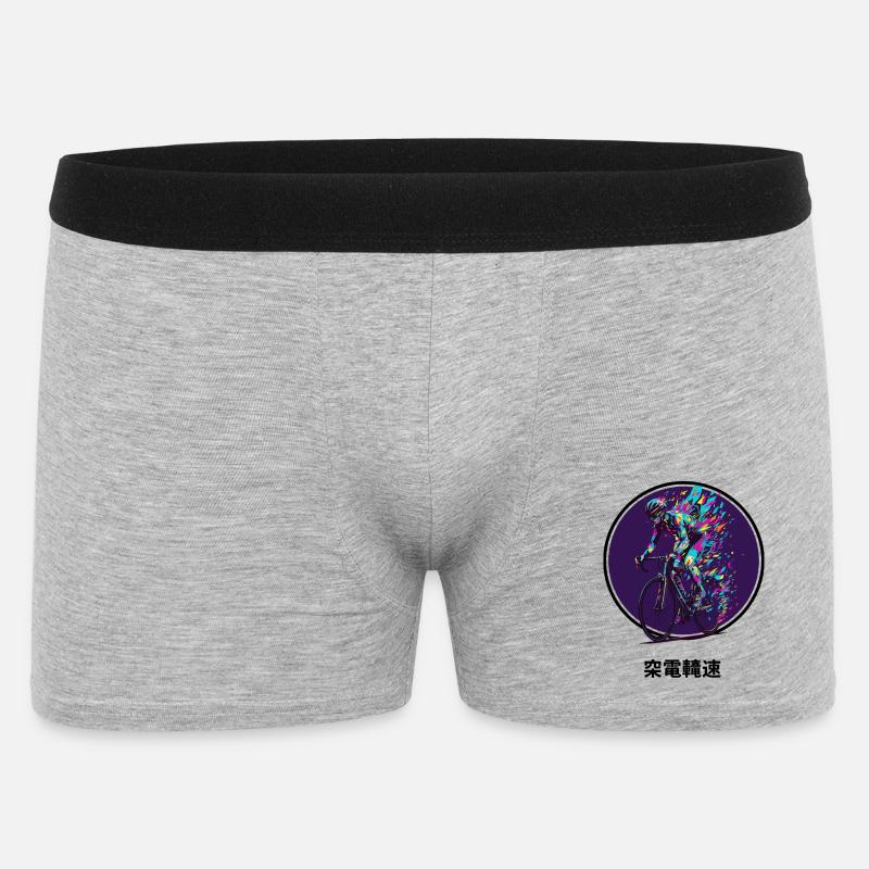 Vibrant Cyclist Burst - Männer Boxer Shorts - Grau meliert