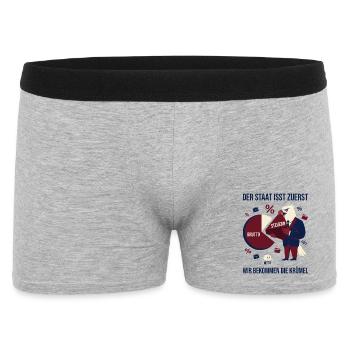 L’État mange en premier - Boxer Homme - gris chiné - Devant