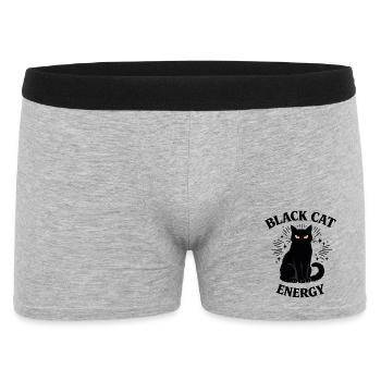 Black Cat Energy - Men's Boxer Shorts - heather grey - Front