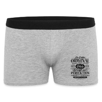 Original 1966 Jahrgang Vintage Geburtstag Geschenk - Männer Boxer Shorts - Grau meliert - Vorne