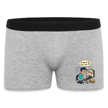 Graphiste Designer Chaos Export Panic - Boxer Homme - gris chiné - Devant