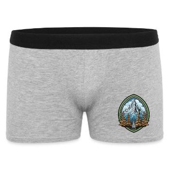 Mountain forest in the mountain arc - Men's Boxer Shorts - heather grey - Front