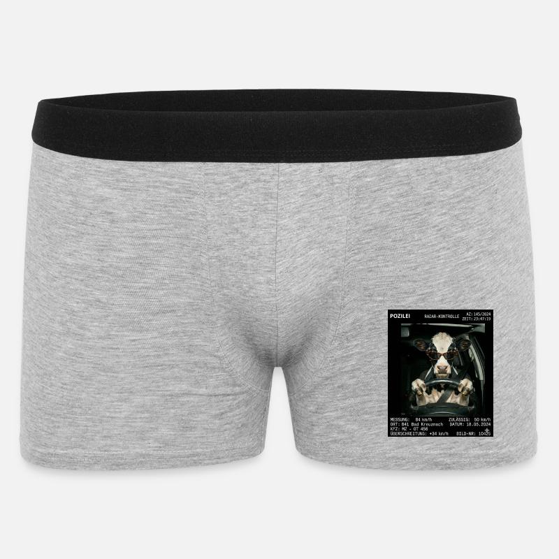 Kuh Geblitzt Blitzer - Männer Boxer Shorts - Grau meliert