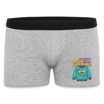 90s Upcycled Throwback Retro Cassette - Men's Boxer Shorts - heather grey - Front
