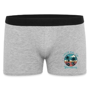 Vacance Palmiers Coucher Soleil - Boxer Homme - gris chiné - Devant