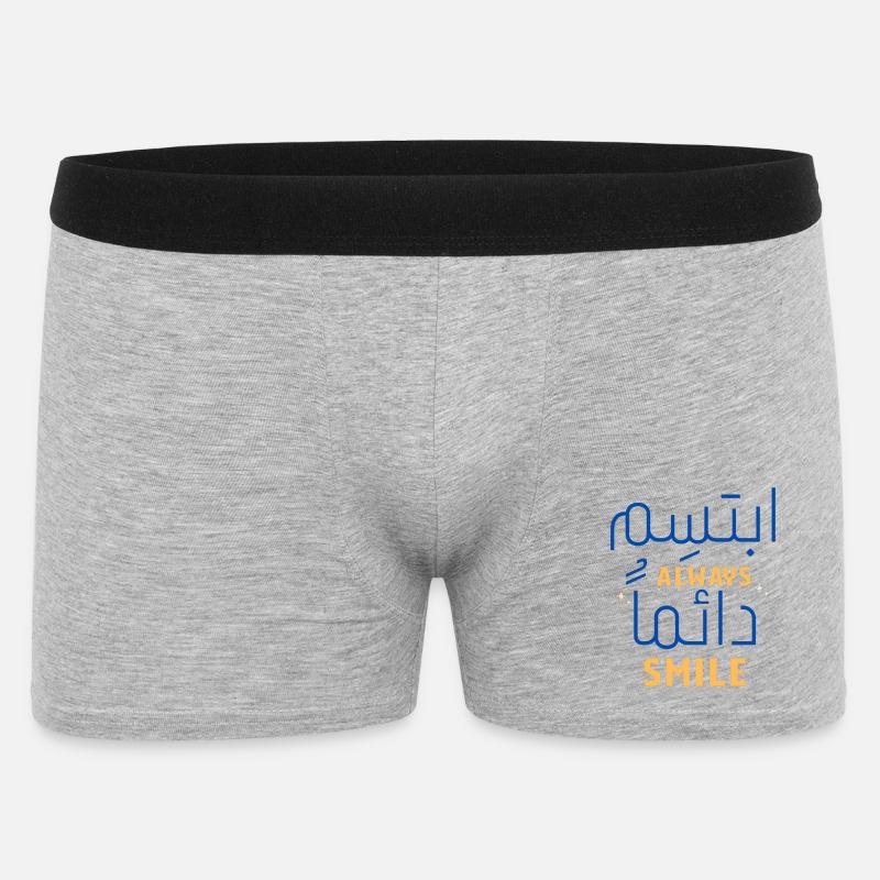 Always Smile Neon Script - Boxer Homme - gris chiné