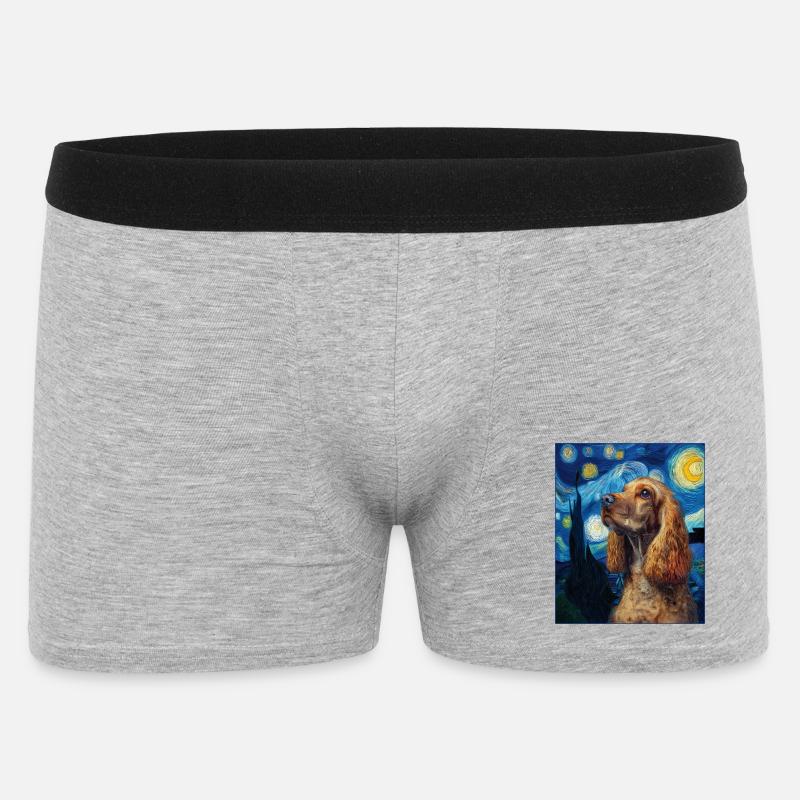 Cocker Spaniel Hund - Männer Boxer Shorts - Grau meliert