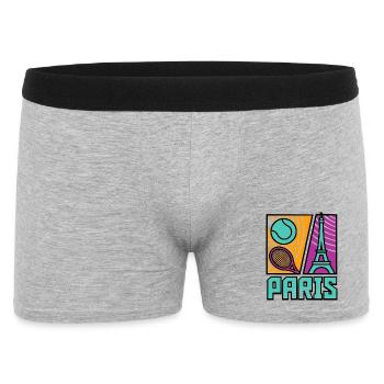 Maillot du tournoi de tennis de Paris, tennis rétro - Boxer Homme - gris chiné - Devant
