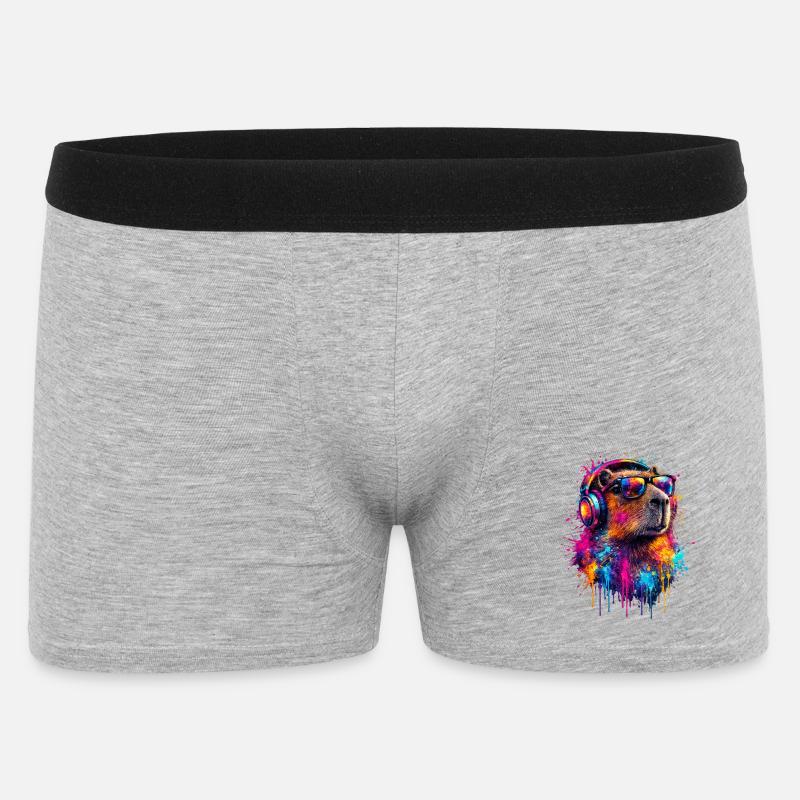 Capybara - Boxer Homme - gris chiné
