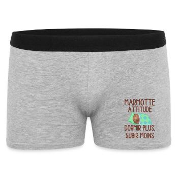 Marmotte Attitude Dormir Plus - Boxer Homme - gris chiné - Devant