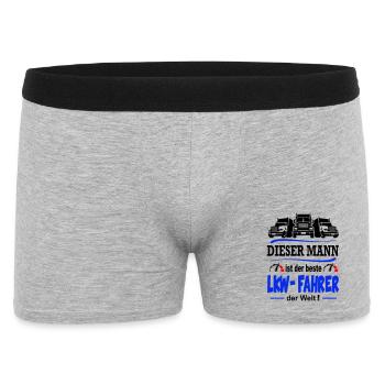 Bester LKW Fahrer der Welt Lastkraftwagen Mann - Männer Boxer Shorts - Grau meliert - Vorne