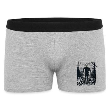 Trail Running - The Real Race Starts After Sunset - Men's Boxer Shorts - heather grey - Front